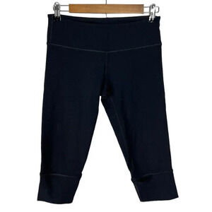 Lululemon Black Capri Leggings Unknown Size Refer To Measurements Yoga Women’s